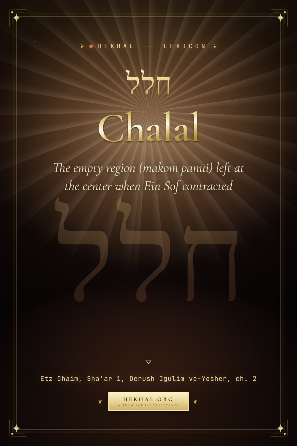 Chalal (חלל): The empty region — Jewish mysticism