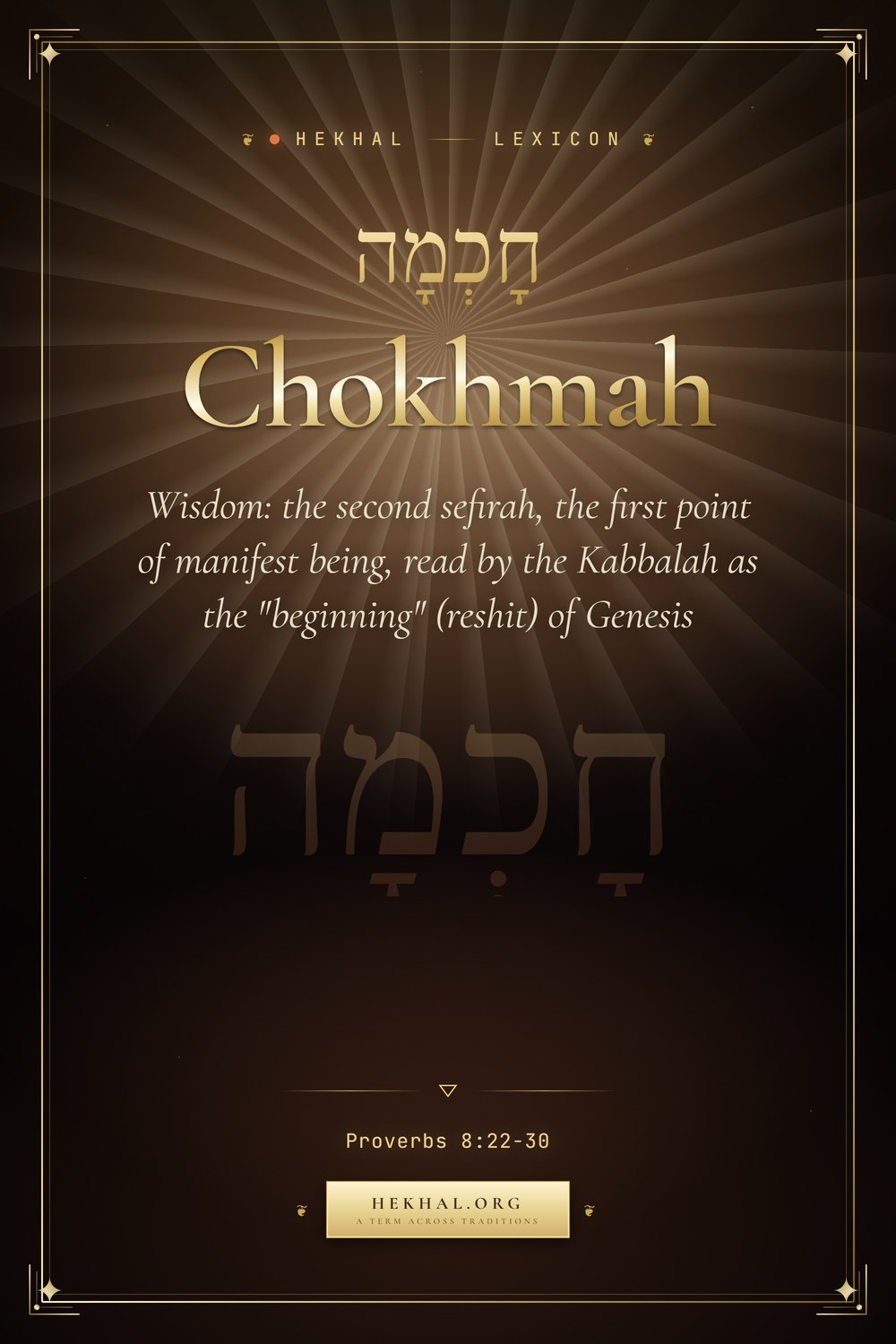 Chokhmah (חָכְמָה): Wisdom — Jewish mysticism