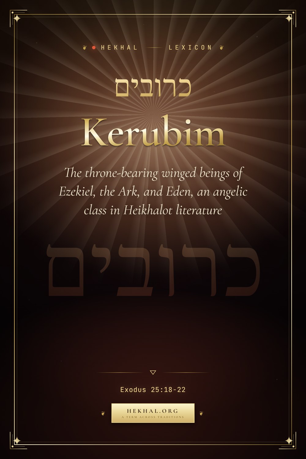 Kerubim (כרובים): The throne-bearing winged beings of Ezekiel — Jewish mysticism