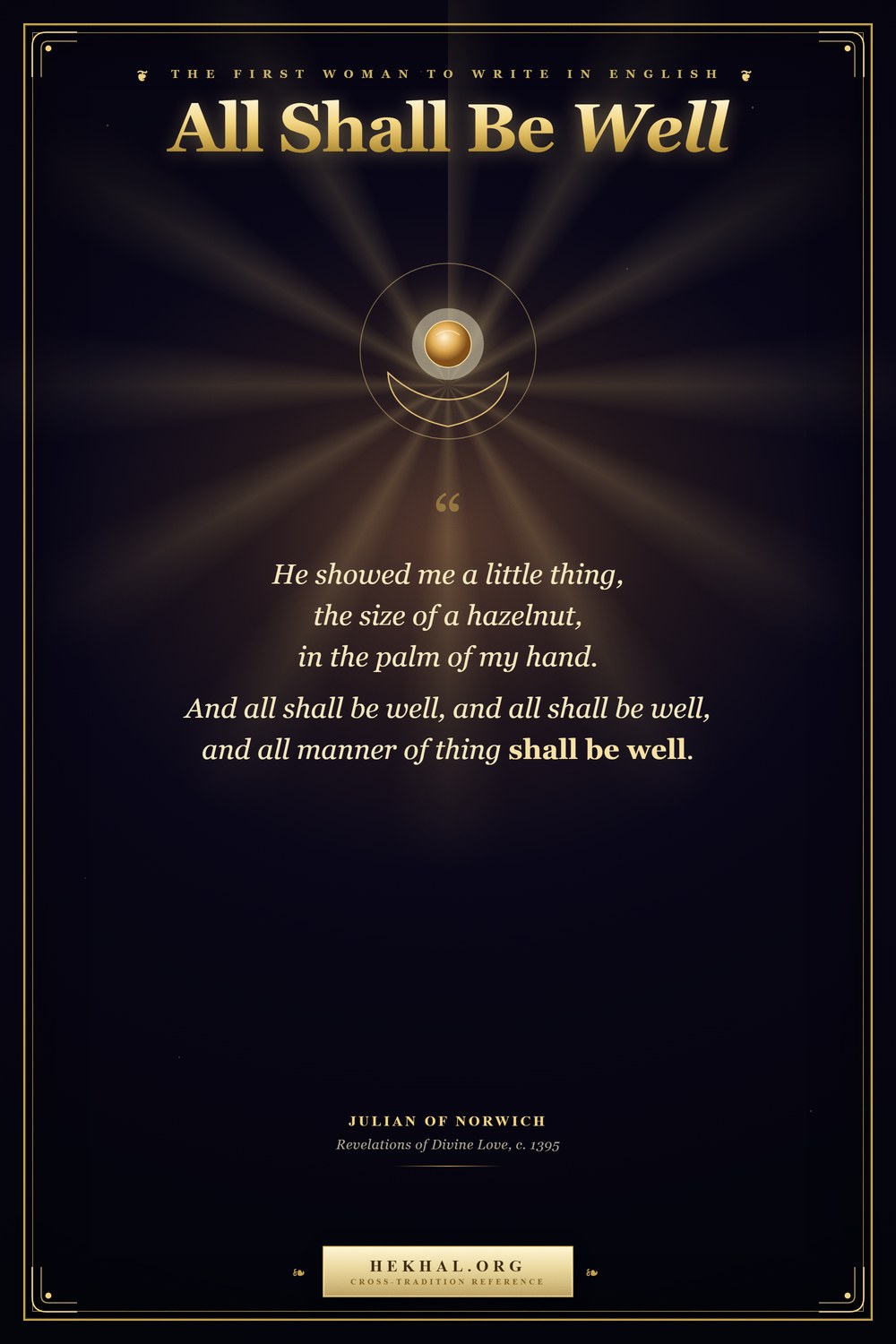 A Little Thing the Size of a Hazelnut: Julian of Norwich