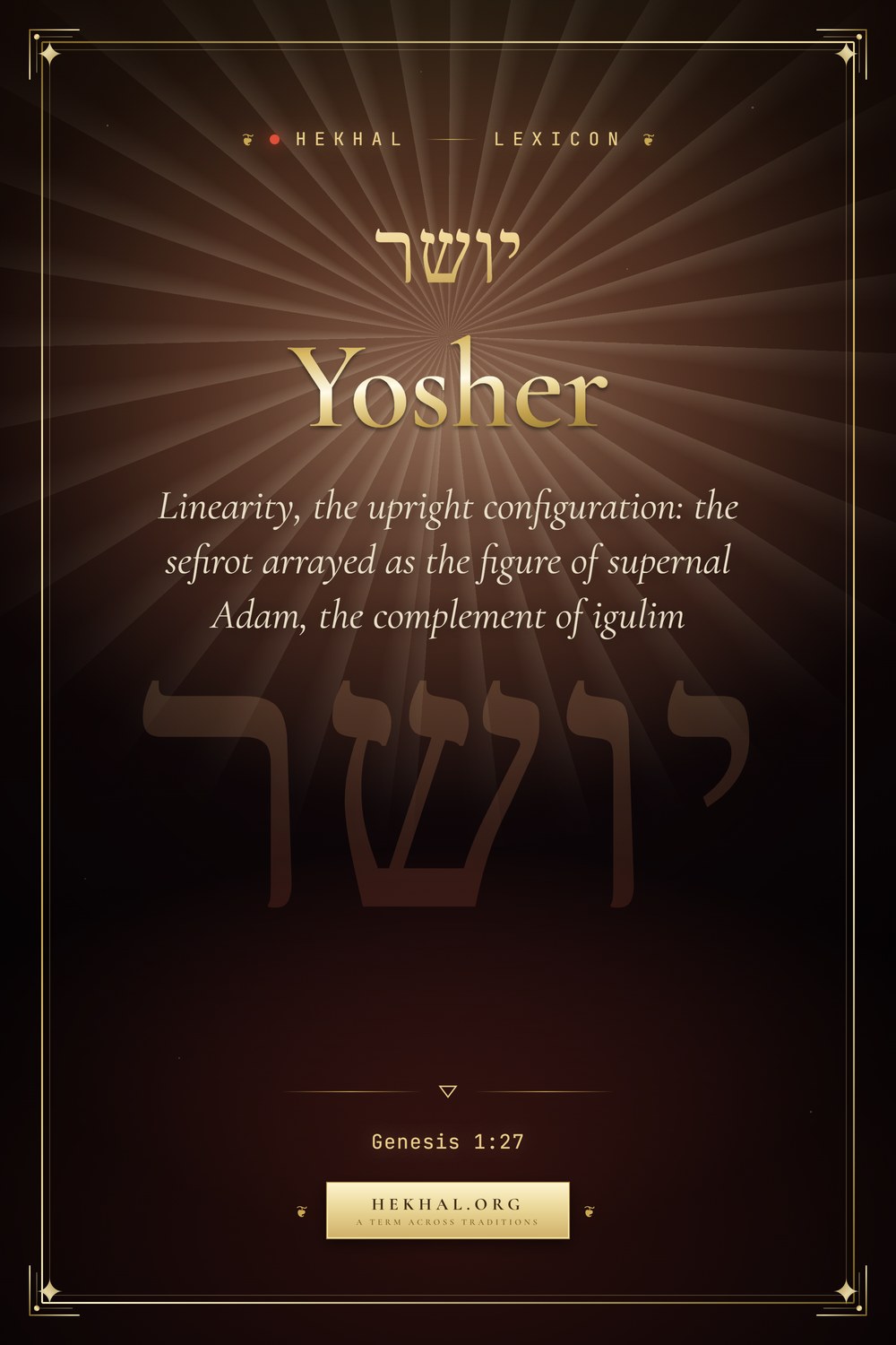 Yosher (יושר): Linearity — Jewish mysticism